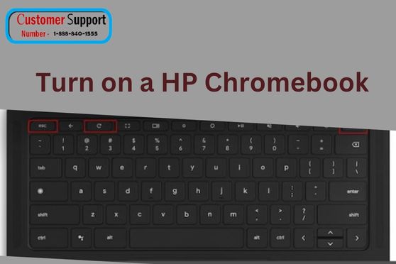 how to turn on a HP  Chromebook?